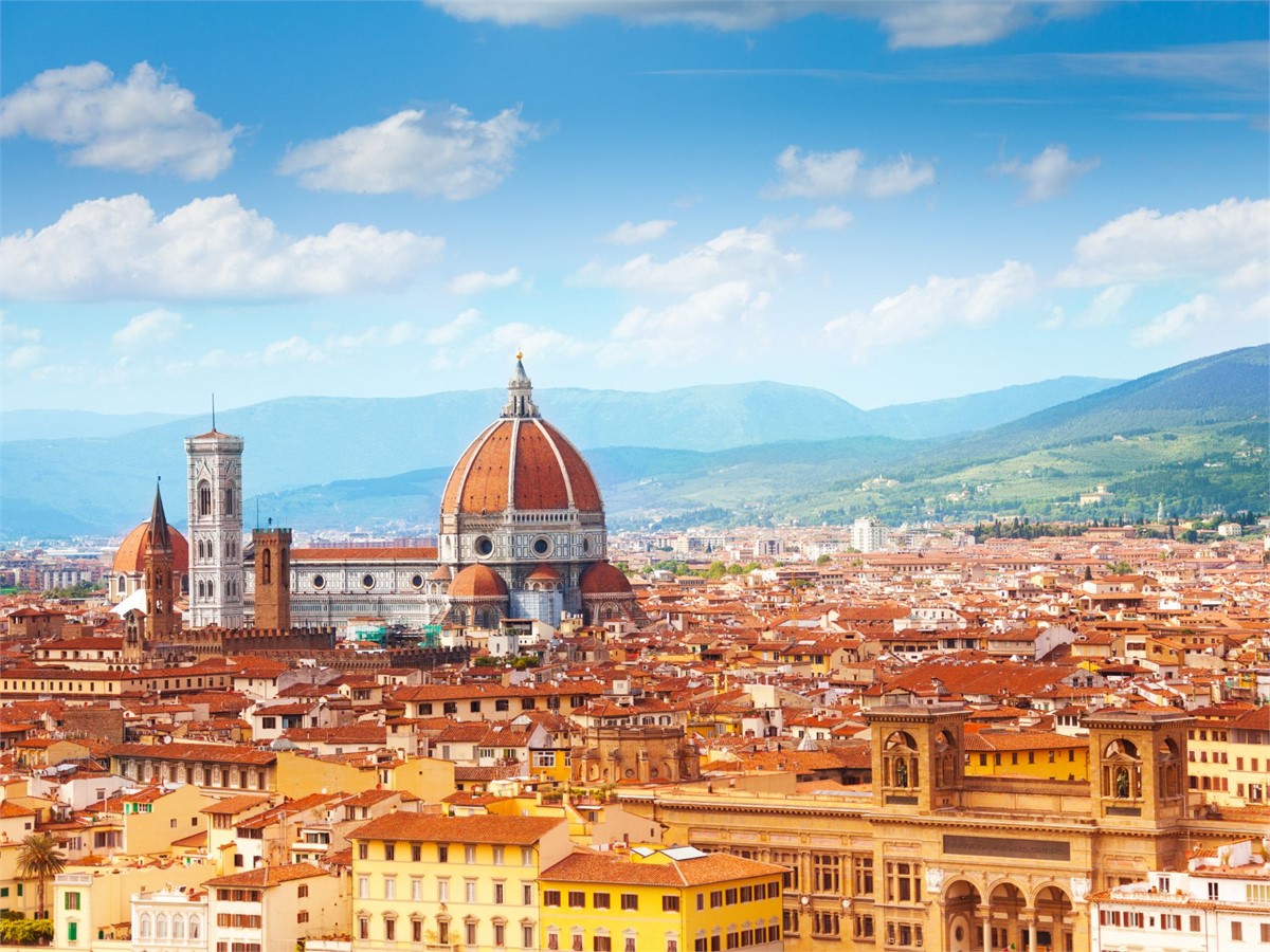 Florence skyline and cathedral Santa Maria del Fiore