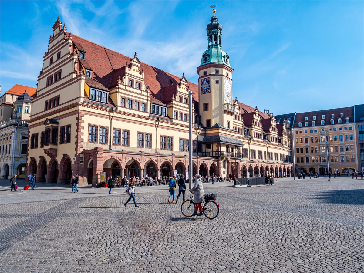 Old Town Hall with marketplaces in Leipzig