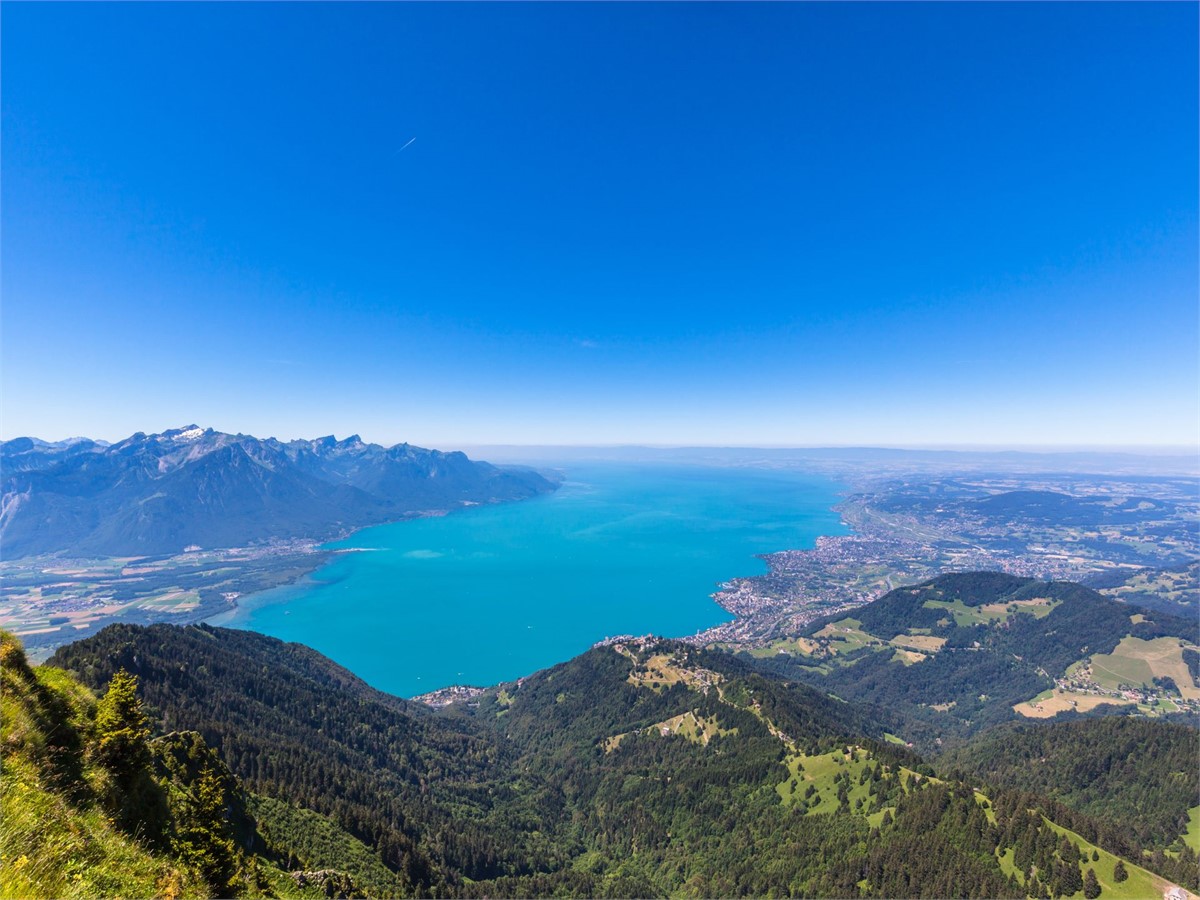View from Rochers de Naye in Montreux