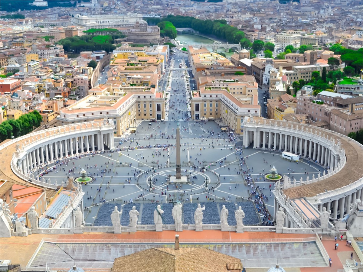 St. Peters square Vatican City in Rome